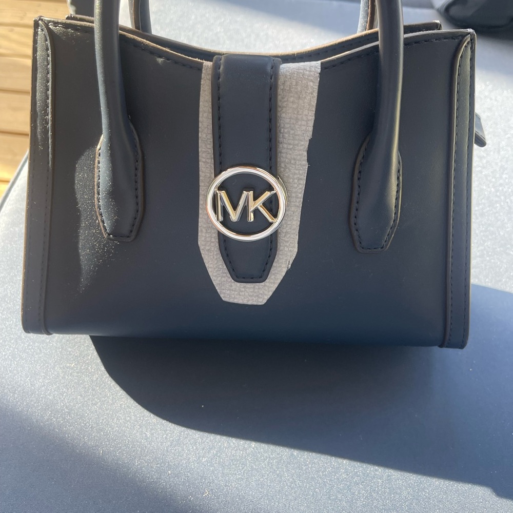 Michael Kors Black and Silver Gabby bag purse